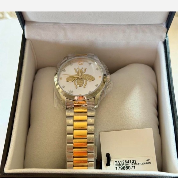 Gucci G-Timeless Two-Tone Stainless Steel with Bee Motif Watch YA1264131 - Picture 10 of 11
